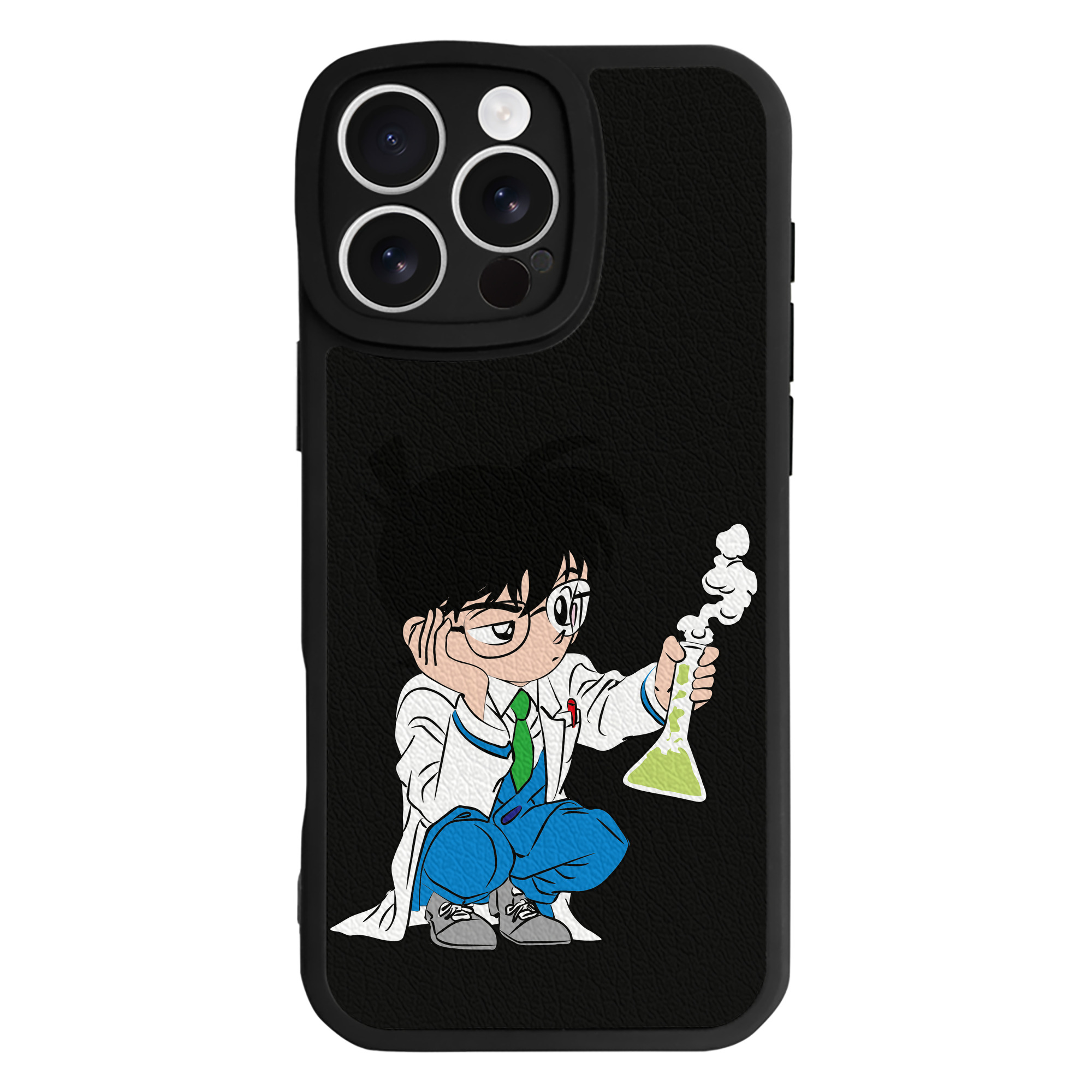 （画像用） 名探偵コナン 江戸川 コナン Detective Conan Conan Edogawa 【iPhone 16シリーズ対応】シリコンスマホケース（レザー調） 材質：シリコン